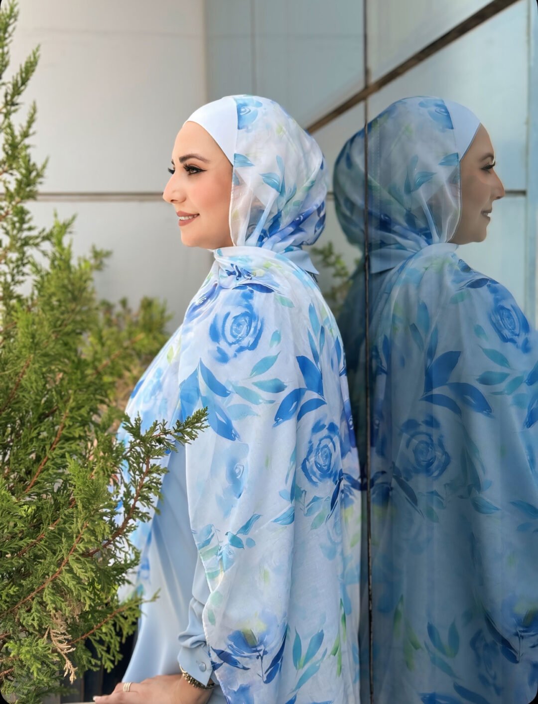 ⁦linen scarf⁩ - الصورة ⁦2⁩