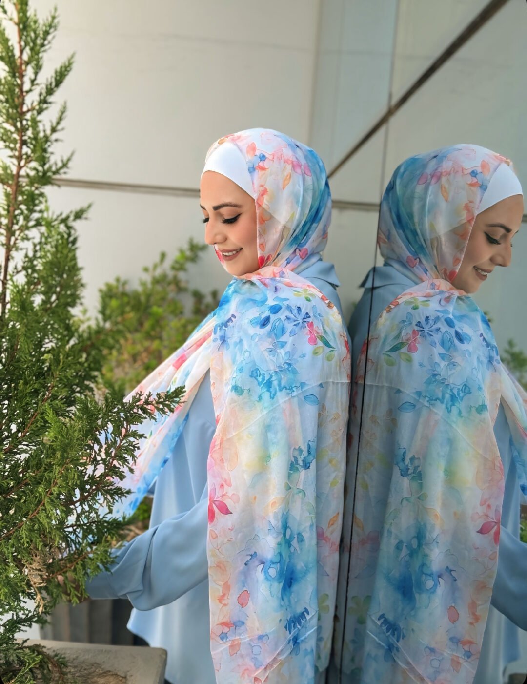 ⁦linen scarf⁩ - الصورة ⁦3⁩