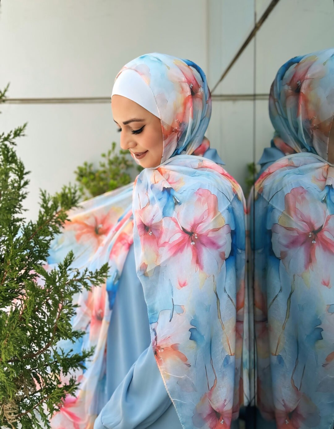 ⁦linen scarf⁩ - الصورة ⁦2⁩